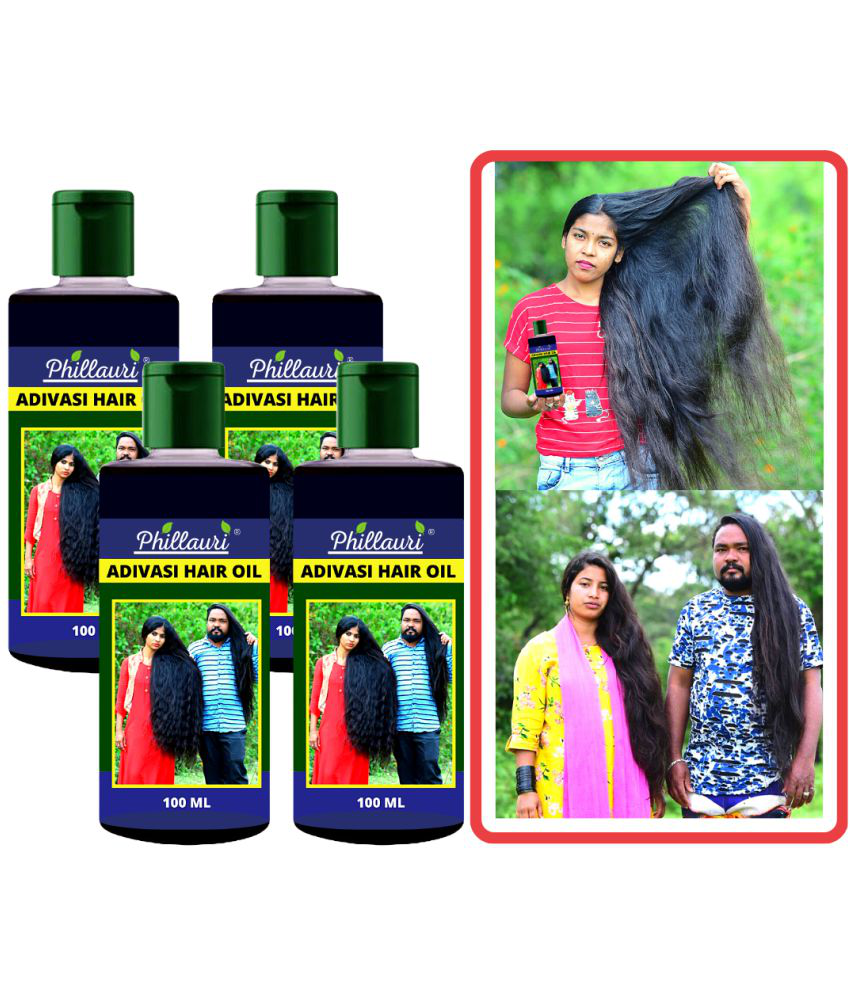     			Phillauri Adivasi Ayurvedic Herbal Hair Oil - Dandruff Control - Hair Loss Control - Long Hair - For Women and Men (100 ml) Pack of 4
