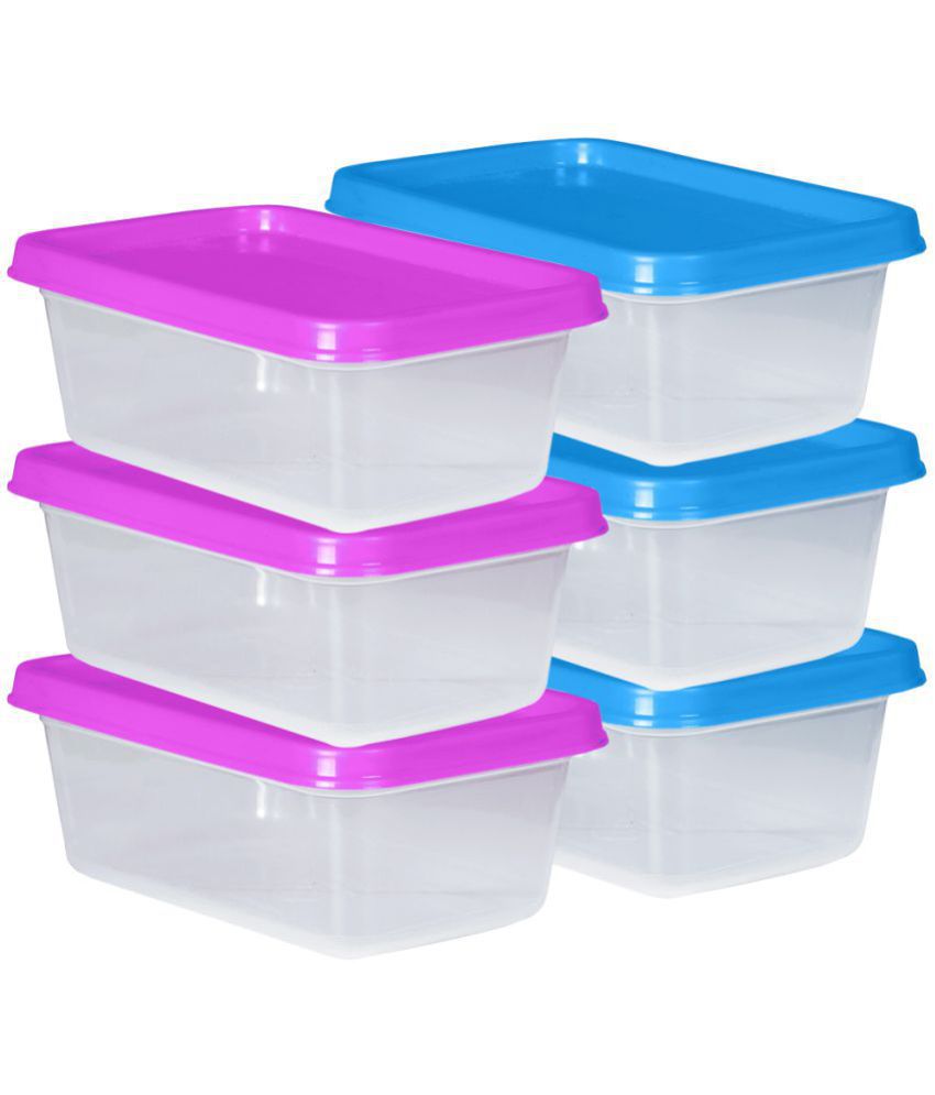     			WLOX - SPM 500ML container Multicolor Polyproplene Food Container ( Set of 6 ) - 500 ml