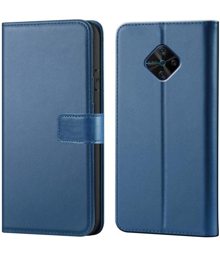     			forego - Blue Artificial Leather Flip Cover Compatible For Vivo S1 Pro ( Pack of 1 )