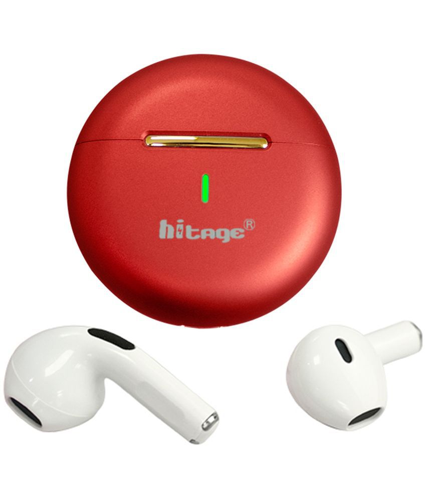 hitage TWS68 V5.0Earbuds In Ear True Wireless (TWS) 20 Hours Playback IPX4(Splash & Sweat Proof) Comfirtable in ear fit -Bluetooth V 5.0 Red