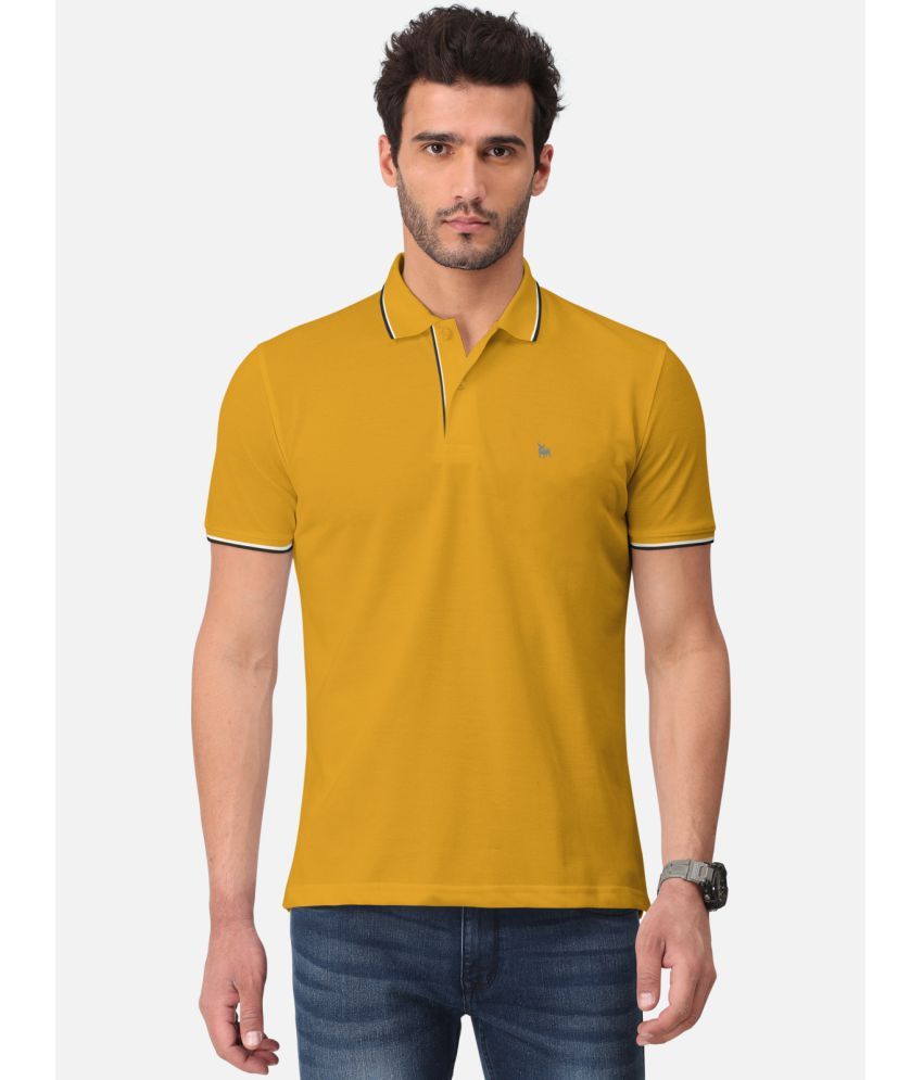     			BULLMER - Yellow Cotton Blend Regular Fit Men's Polo T Shirt ( Pack of 1 )