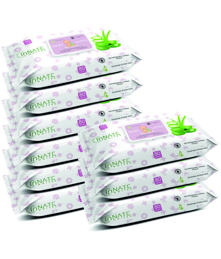     			INNATE WHITES - Non Scented Wet wipes For Babies ( Pack of 9 )
