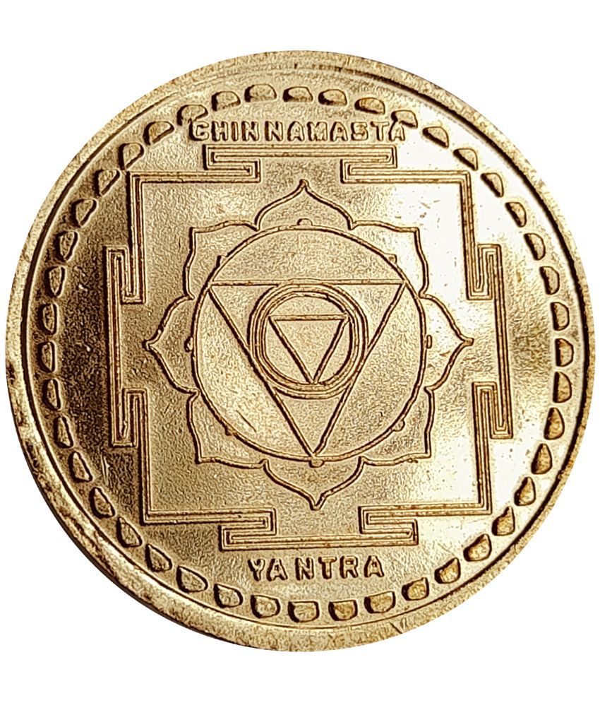     			Sri Bakthi Today Chinnamasta Yantra Das Mahavidya Copper Coin