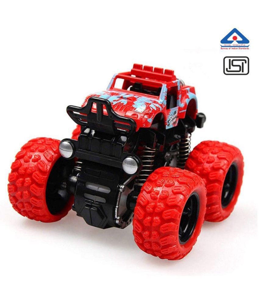 ALPHONSO mono truck, these friction cars roll forward and backward to rev up their momentum to easily achieve 360 degree stunt flipping design, a powerful 4-wheel drive and all-direction control, suitable for your kids or toy cars lover.(PACK OF 1)