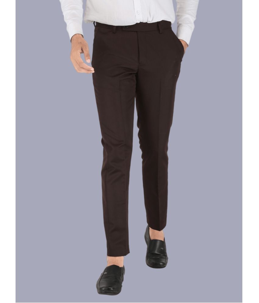     			CLARE&CLARA Brown Regular Formal Trouser ( Pack of 1 )
