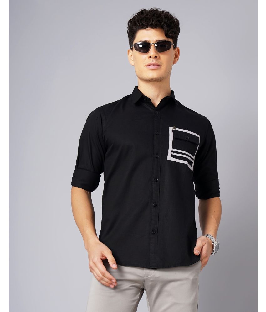     			K-LARA - Black 100% Cotton Slim Fit Men's Casual Shirt ( Pack of 1 )