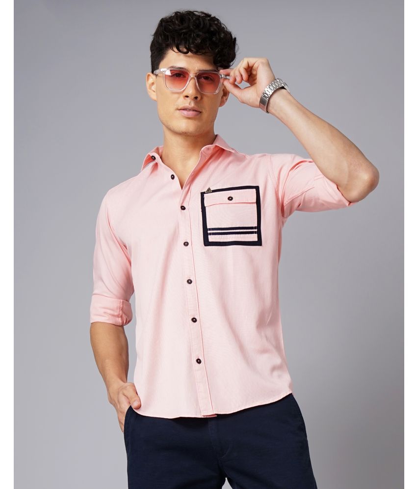     			K-LARA - Pink 100% Cotton Slim Fit Men's Casual Shirt ( Pack of 1 )