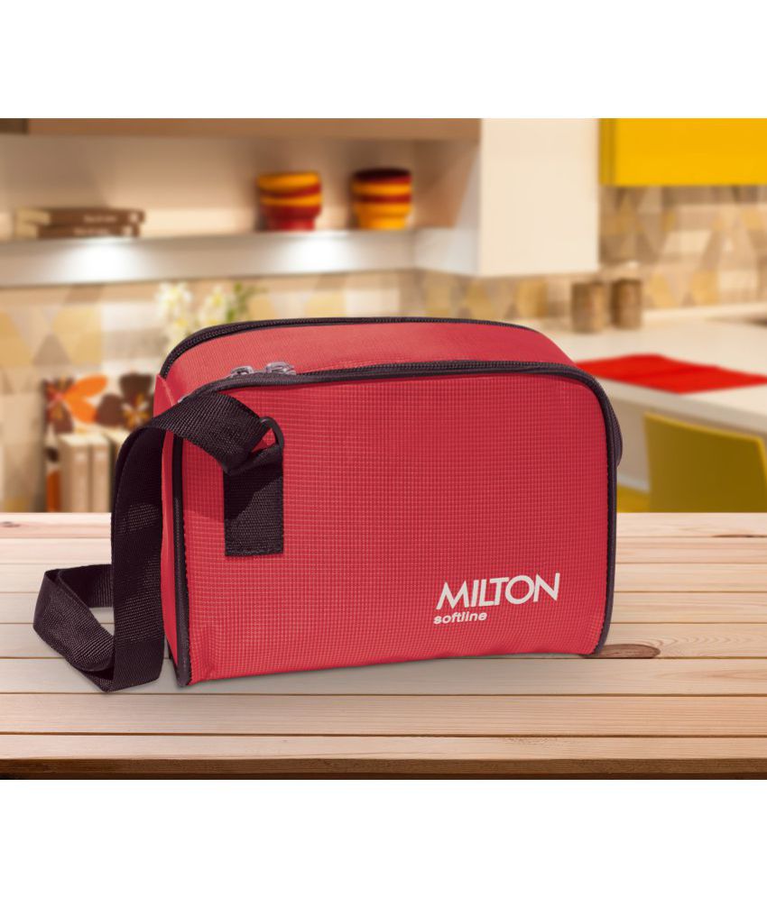     			Milton Prime Lunch Plastic Tiffin Box Set, 5-Pieces, Red