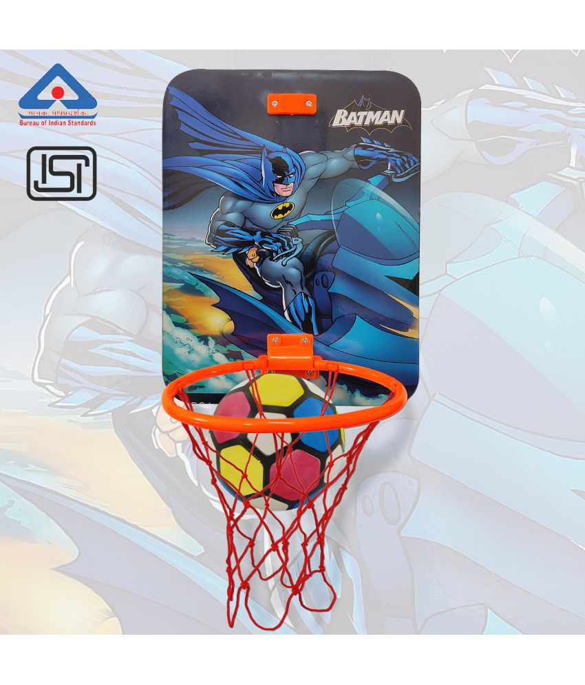     			NHR Batman Portable Hanging Basketball Board with Ring Net & Ball for Kids, Basketball Board for Boys and Girls, Indoor and Outdoor Games- Basketball Board, Birthday Gift, Return Gift for Kids
