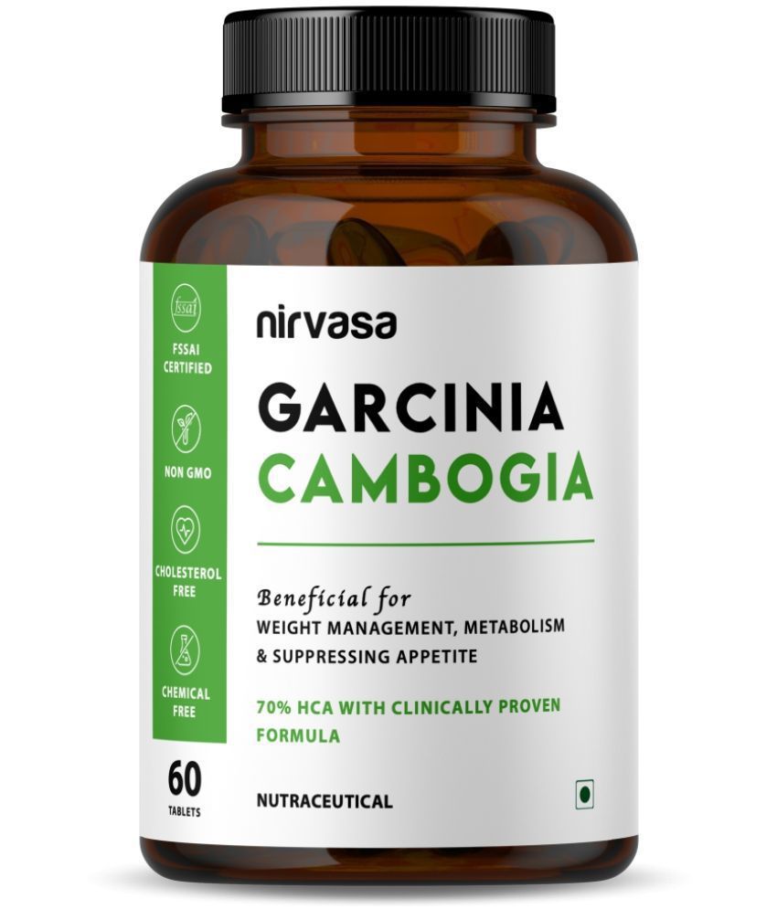     			Nirvasa Garcinia Cambogia Tablet, for weight management, enriched with Garcinia Cambogia Extract 70%, Green Tea Extract 90%, Inulin (1 X 60 Tablets)