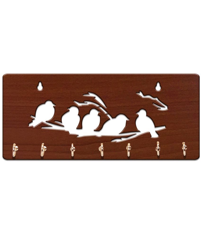     			Suveharts Brown Wood Key Holder - Pack of 1