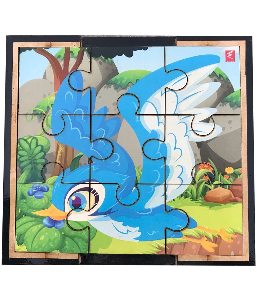     			Wissen Wooden Bird Shape Jigsaw puzzle for kids 2 yars & Above