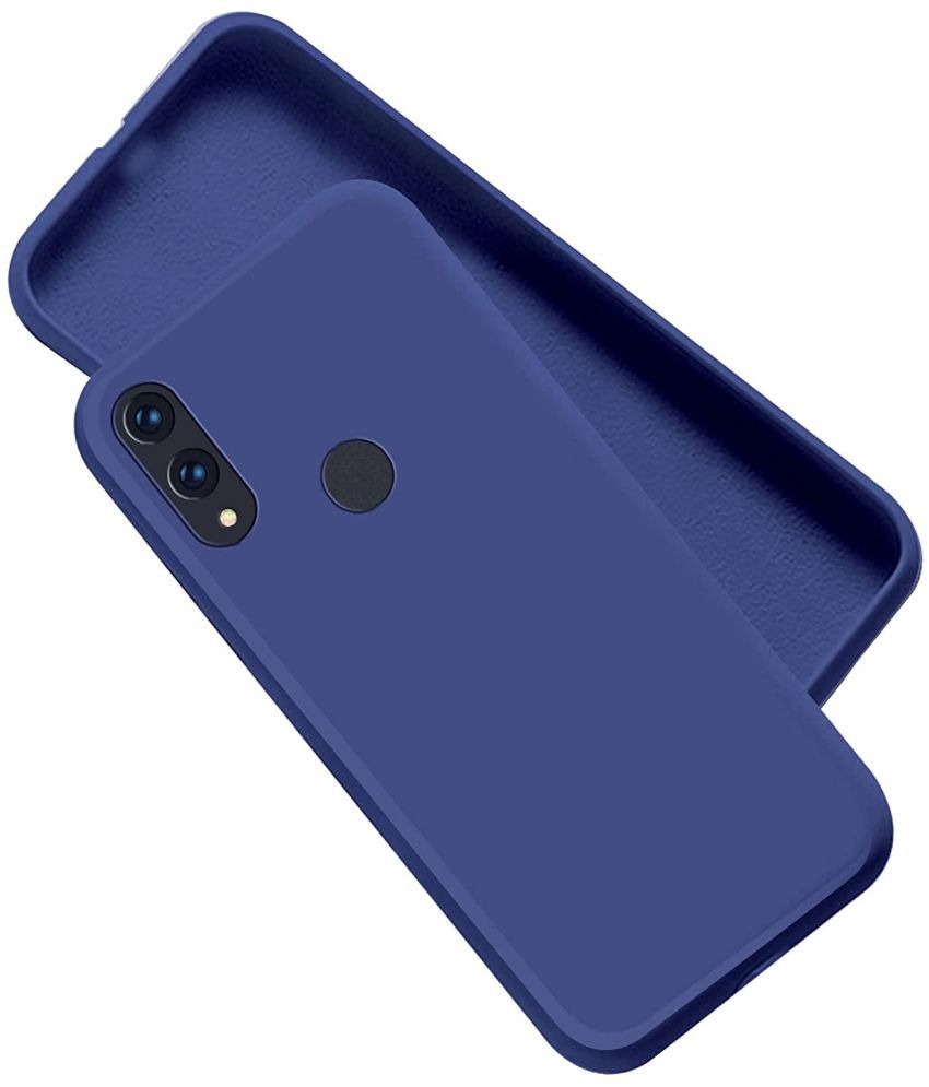     			ZAMN - Blue Silicon Plain Cases Compatible For Xiaomi Redmi Note 7S ( Pack of 1 )