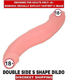 FEMALE ADULT SEX TOYS DOUBLE SIDE S Shape Silicon DILDO For Women