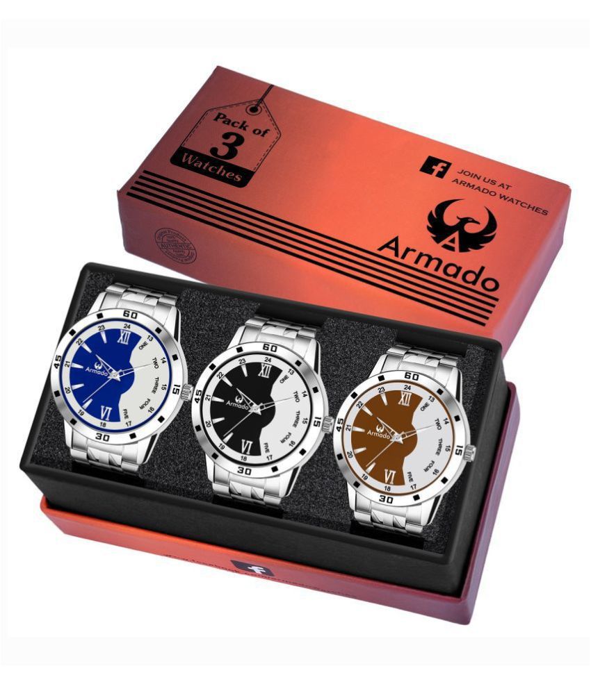     			ARMADO 6702 COMBO OF 3 UNIQUE WATCHES FOR MEN AND BOYS