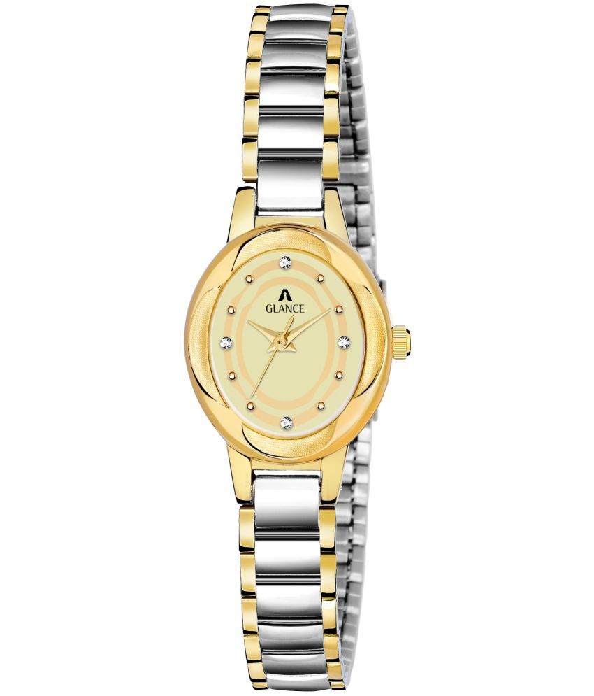     			Aglance - Gold Metal Analog Womens Watch