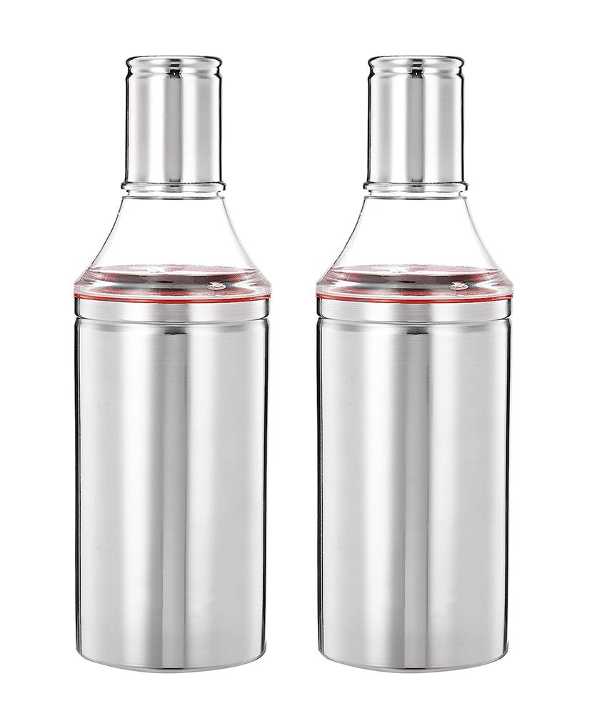     			HOMETALES stainless Steel Oil Container/Dispenser, 1000 ml each (2U)