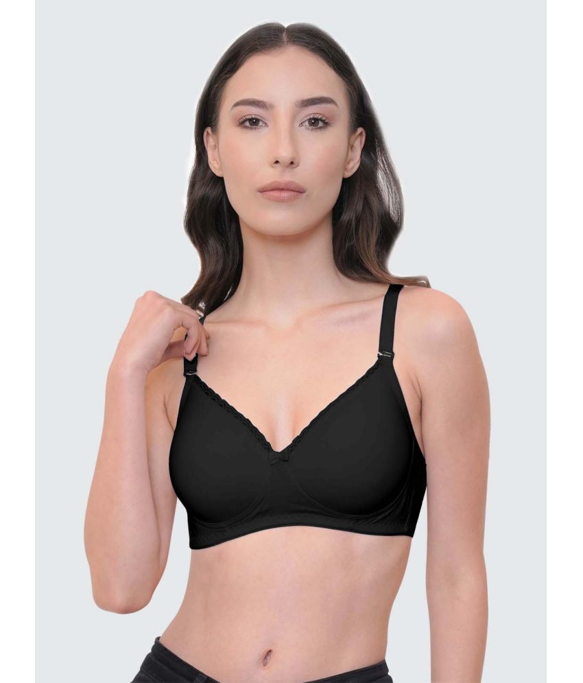     			LACYLUXE - Black Cotton Blend Lightly Padded Women's T-Shirt Bra ( Pack of 1 )