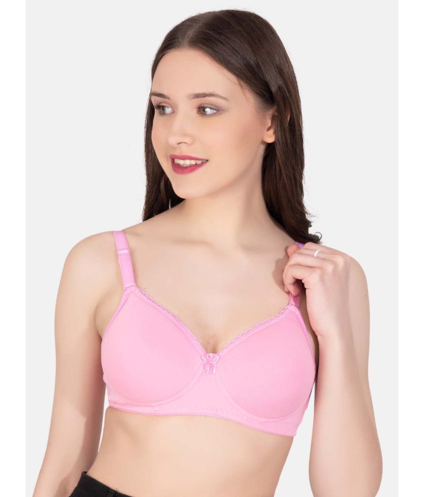     			LACYLUXE Cotton Blend Lightly Padded Women's Everyday Bra ( Pink )