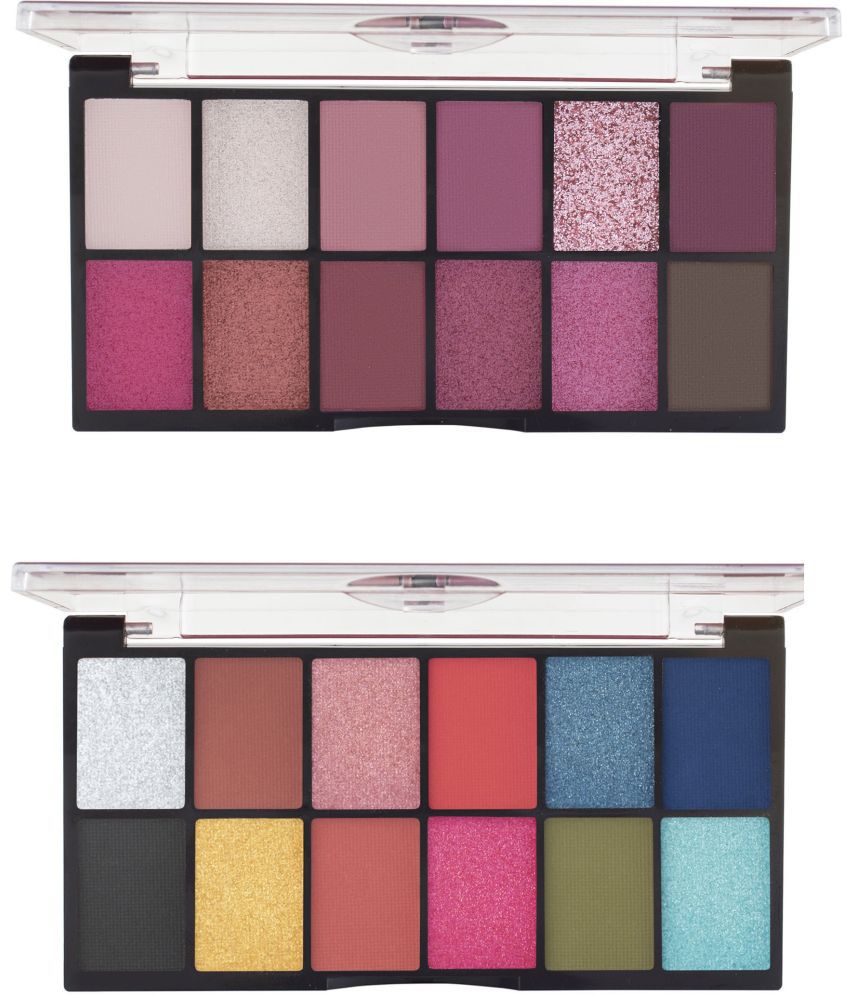     			MARS 24 Shade Ultra Pigmented Eyeshadow Palette Pack of 2 26.4 g (Shade-02+03)