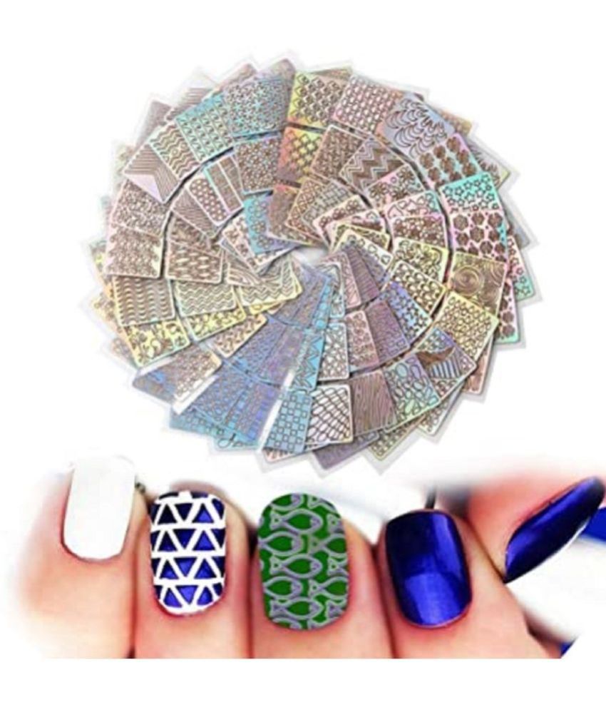     			MAPPERZ Nail Art Stickers/144 Pcs Nail Art Stickers Sheets/Waterproof Nail Art Self Adhesive 3D Stickers- Multicolor
