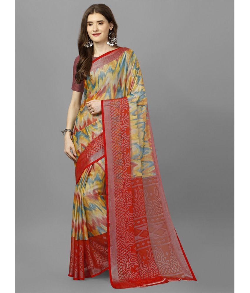     			Sanjana Silk - Red Brasso Saree With Blouse Piece ( Pack of 1 )