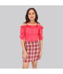 Cutecumber Pack of 1 Girls Georgette Top With Skirt ( Pink )