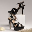 Shoetopia - Black Women's Sandal Heels