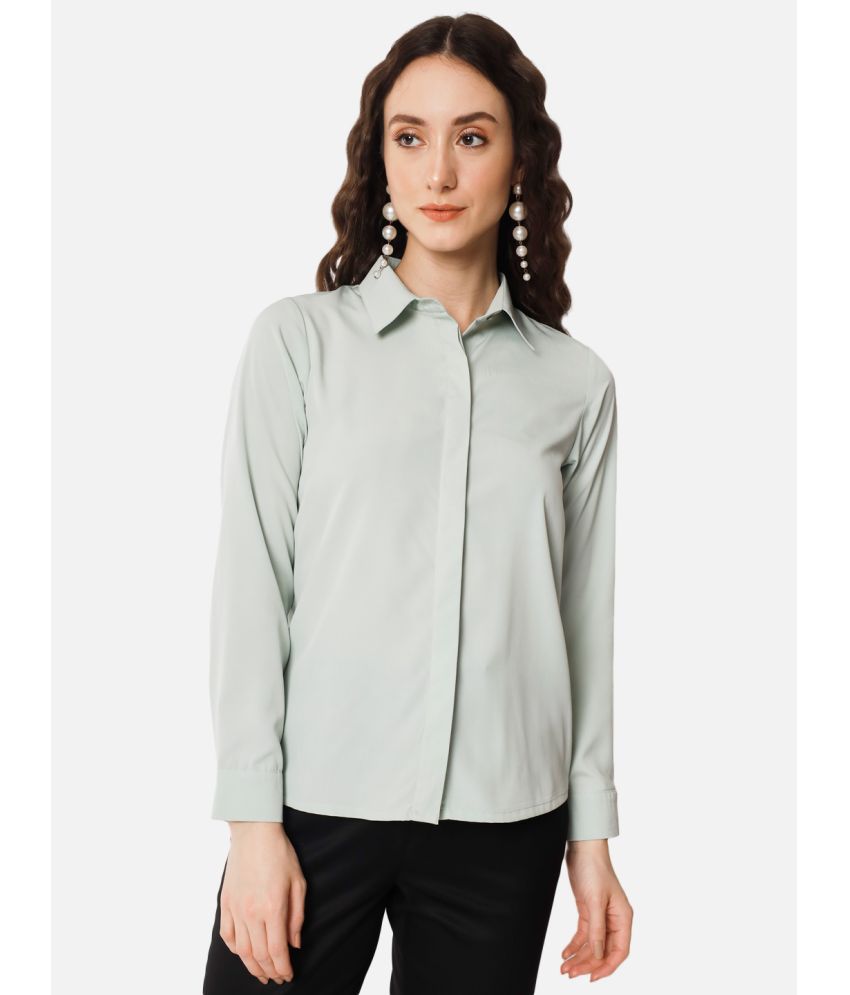     			ALL WAYS YOU - Mint Green Crepe Women's Shirt Style Top ( Pack of 1 )