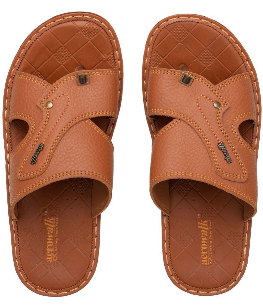     			Aerowalk - Rust Men's Leather Slipper