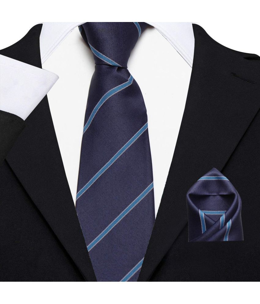     			Axlon Blue Stripes Silk Necktie