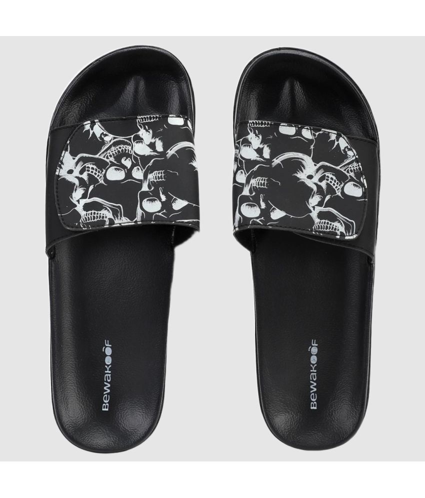     			Bewakoof - Black Men's Slide Flip Flop