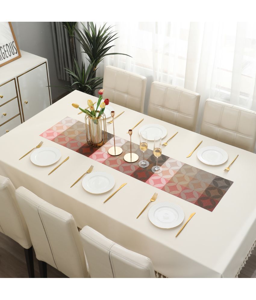     			HOKIPO 6 Seater PVC Single Table Runner