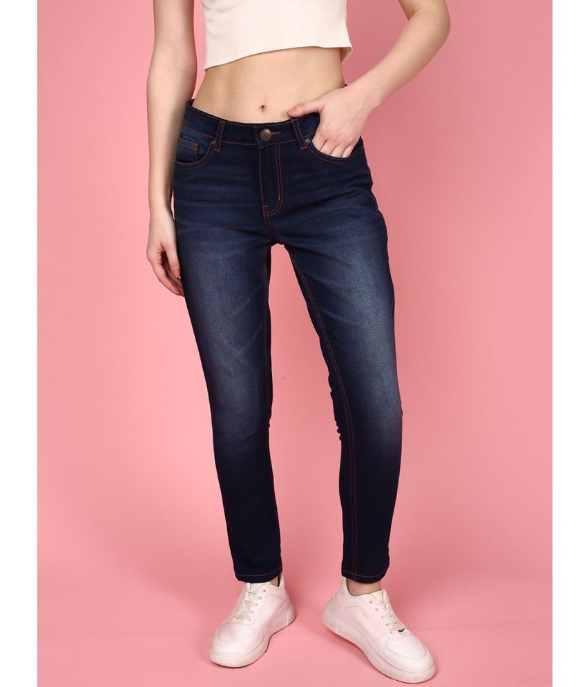     			JUNEBERRY - DeepBlue Denim Slim Fit Women's Jeans ( Pack of 1 )