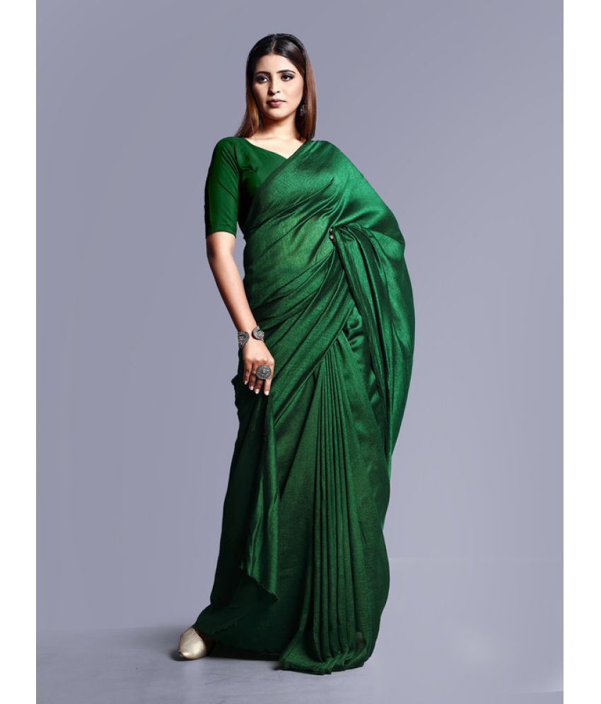     			Sanjana Silk - Green Georgette Saree With Blouse Piece ( Pack of 1 )