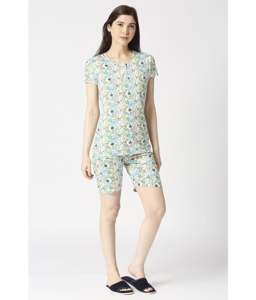     			Zebu - Multi Color Cotton Women's Nightwear Nightsuit Sets ( Pack of 1 )