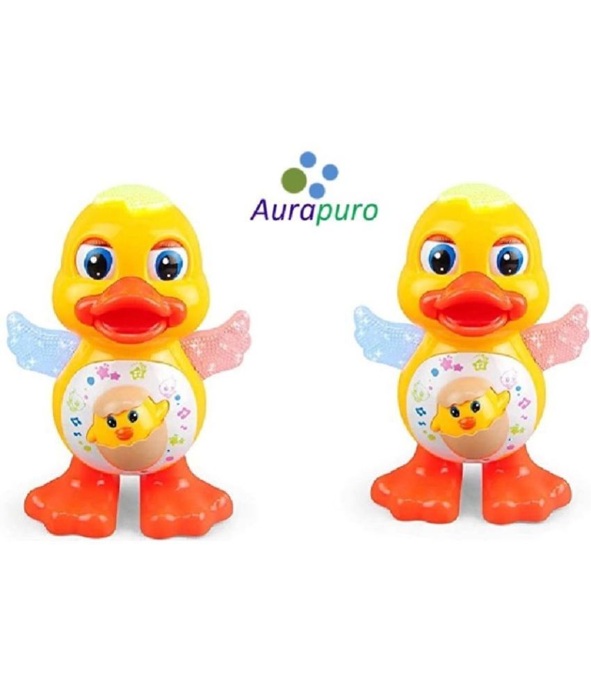     			Aurapuro Dancing Duck Toy for Kids with Flashing Lights and Musical Sounds - Real Dancing Action