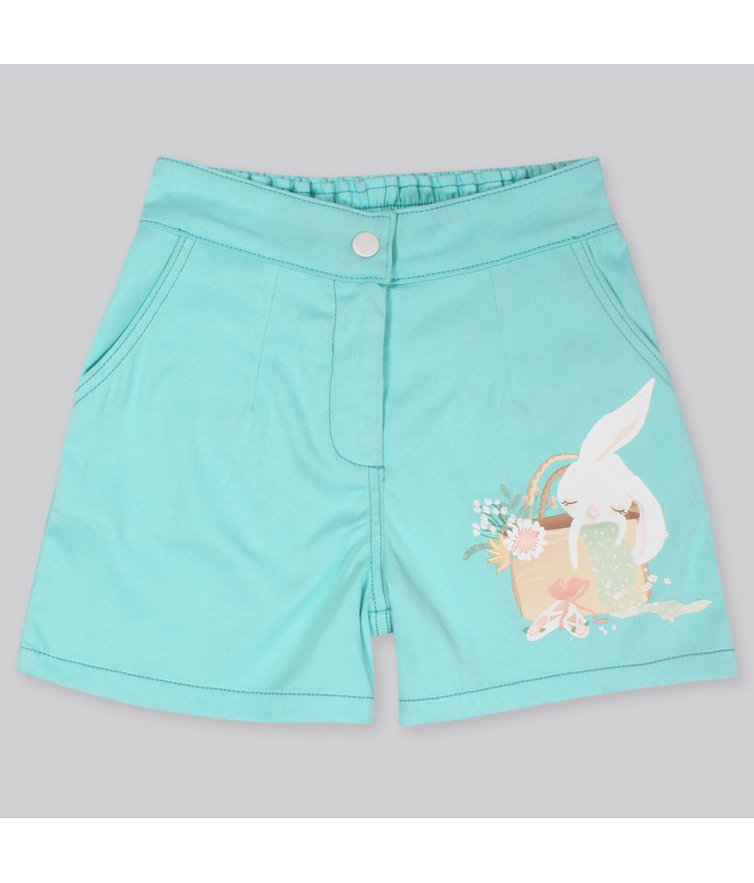     			Cutecumber - Aqua Polyester Girls Hot Pants ( Pack of 1 )