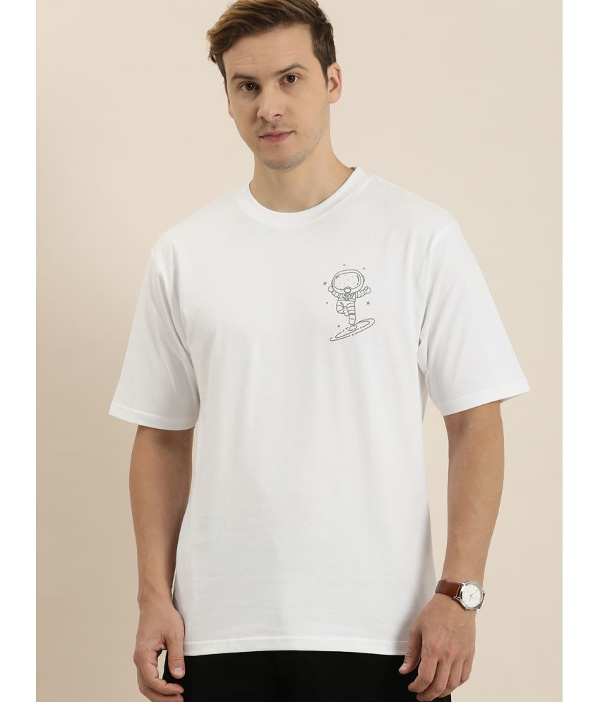     			Dillinger - White 100% Cotton Oversized Fit Men's T-Shirt ( Pack of 1 )