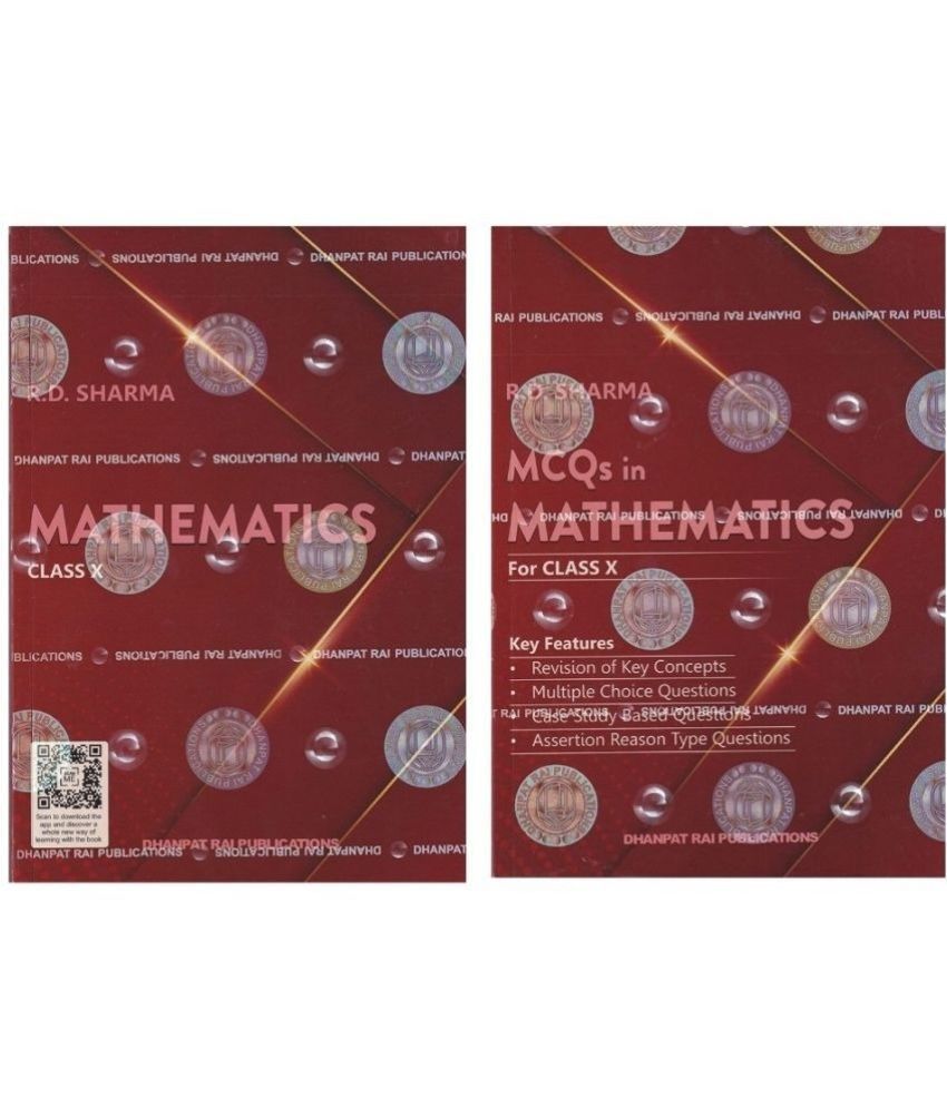     			Mathematics For Class 10 CBSC By R D Sharma Foe Session 2023 -2024 With MCQ Book (Pack of 2 Books Set)