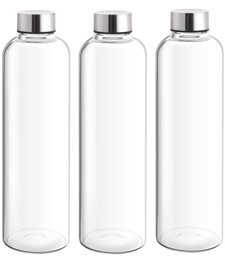     			Treo by Milton Borosilicate Clarion Glass Bottle Gift Set of 3, 1000 ml