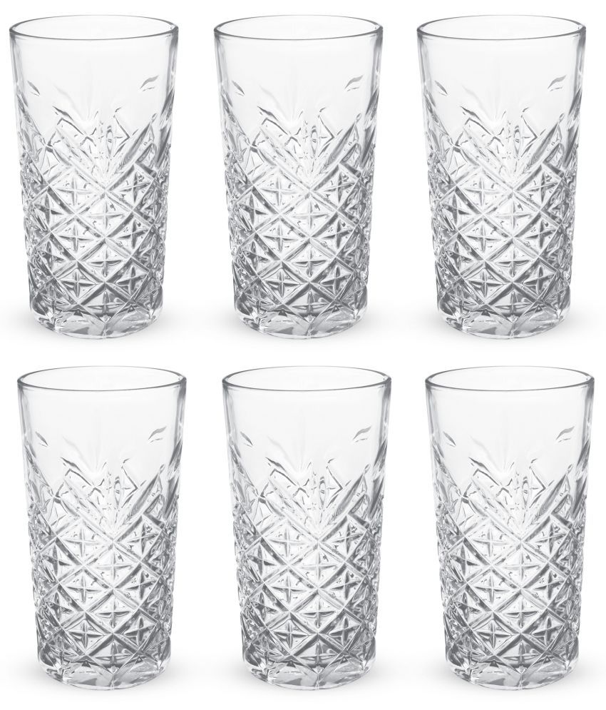     			Treo By Milton Barley 285 Water Glass Tumbler, Set of 6, 290 ml Each, Transparent | Easy to Clean | Dishwasher Safe | Juice | Mocktails | Drinks | Kitchen Items