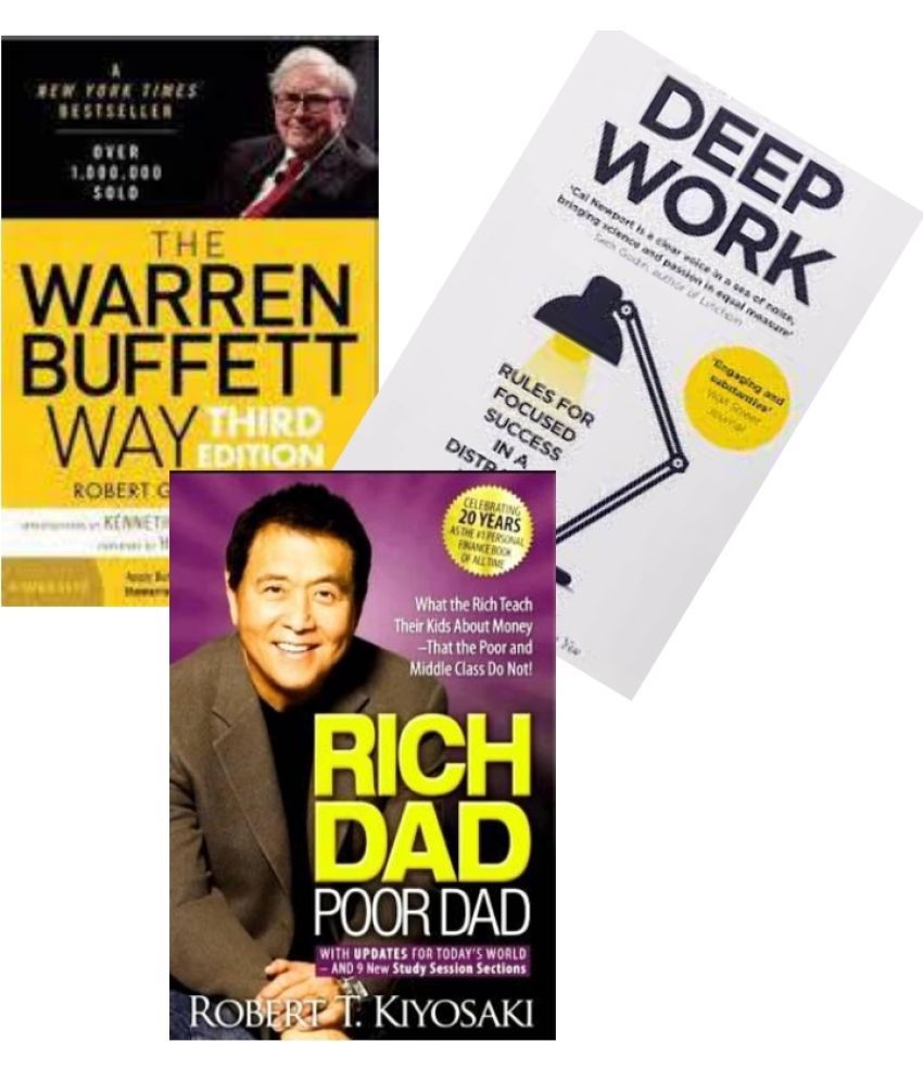     			The Warren Buffett Way + Deep Work + Rich Dad Poor Dad