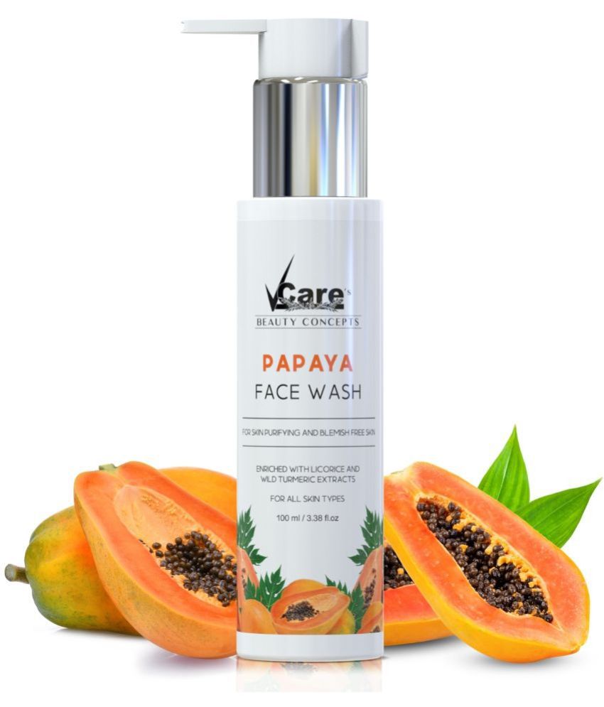     			VCare Papaya Face Wash for Skin Purifying and Blemish Removal | Brightning and Glowing Skin for Women Men |All Skin Types - 100ml