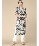 1 Stop Fashion - Black Crepe Women's Straight Kurti ( Pack of 1 )