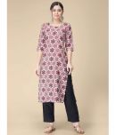 1 Stop Fashion - Red Crepe Women's Straight Kurti ( Pack of 1 )