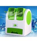 Ramdev Enterprise Mini AC USB Battery Operated Air Conditioner Mini Water Air Cooler Cooling Fan Duel Blower with Ice Chambe Perfect for Temple,Home,Kitchen USE, Study Many MULTICOLOURS (Pack of 1).