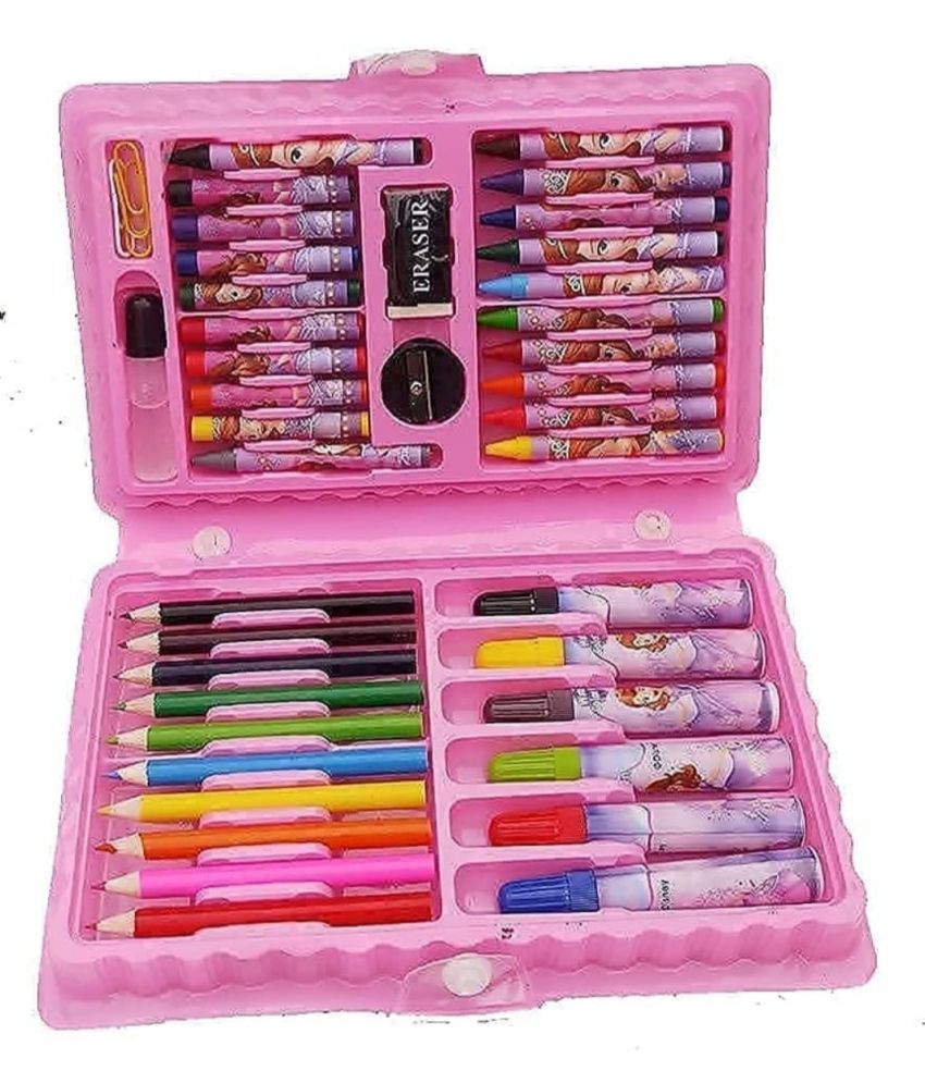     			1601 YESKART- PINK 42 Pcs Art And Craft Color Kit (Crayons, Water Color, Sketch Pens)