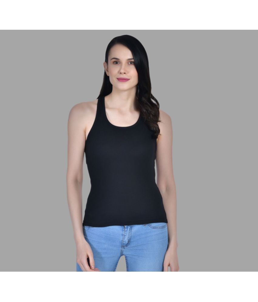     			AIMLY Cotton Camisoles - Black Single