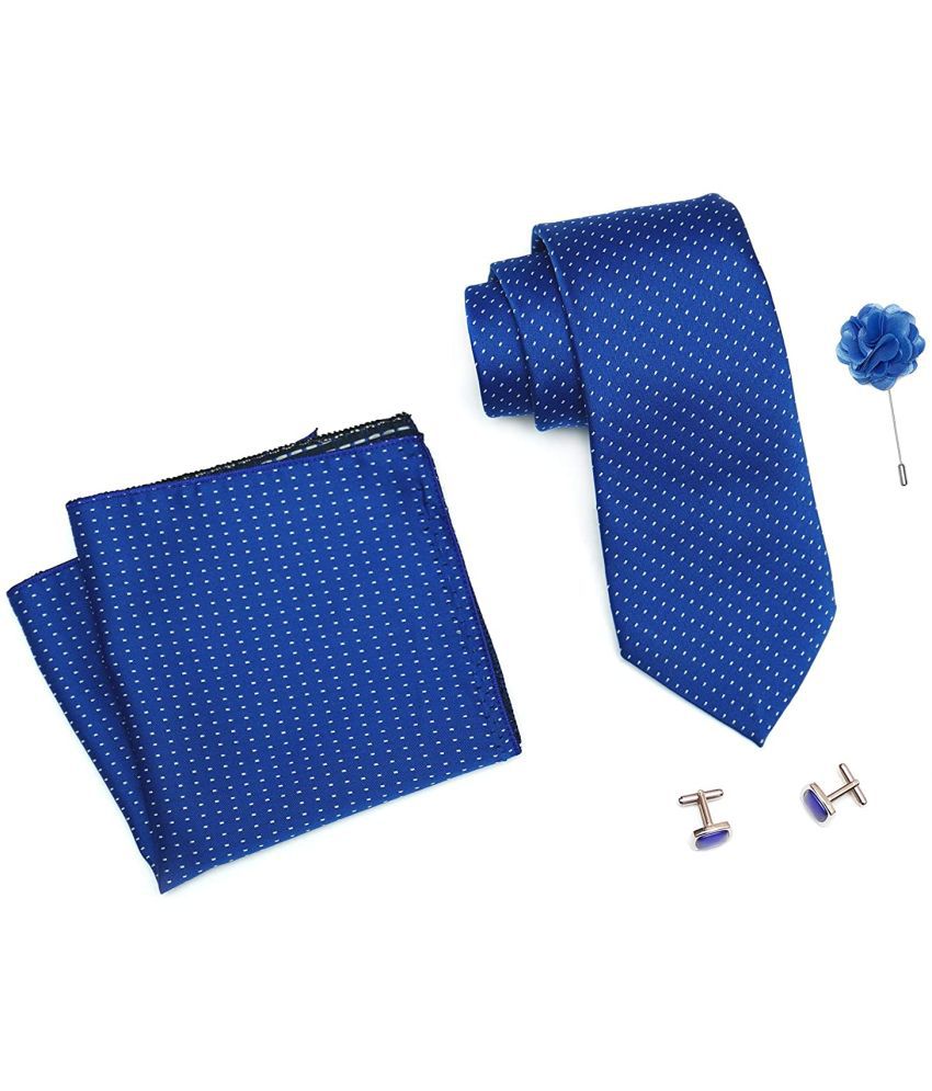     			Axlon Blue Dots Silk Necktie